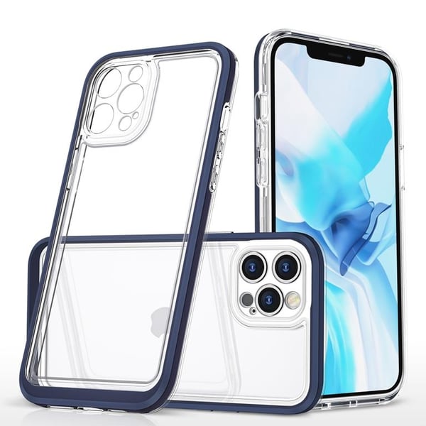iPhone 12 Pro Skal Clear 3in1 - Blå