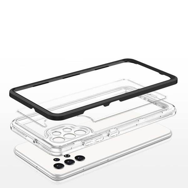 Galaxy A32 5G Kuori Clear 3in1 - Musta