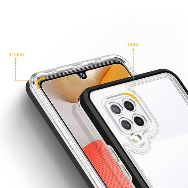 Galaxy A42 5G Skal Clear 3in1 - Svart