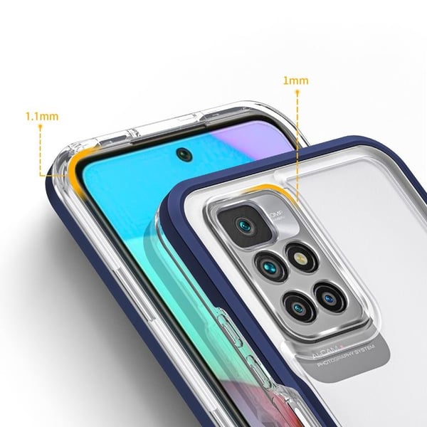 Xiaomi Redmi 10 4G (2021/2022) Skal Clear 3in1 - Blå