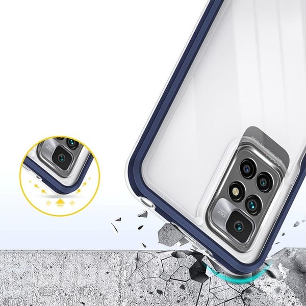 Xiaomi Redmi 10 4G (2021/2022) Skal Clear 3in1 - Blå