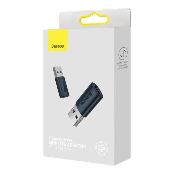 Baseus USB 3.1 OTG til Type-C Adapter - Blå