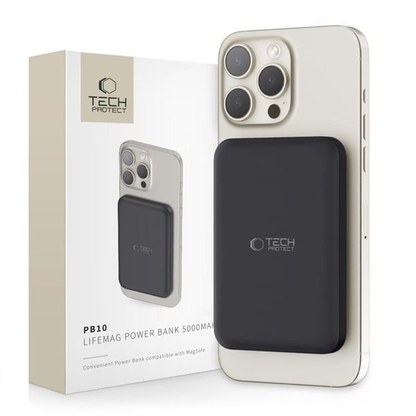 Magsafe Powerbank 5000mah PB10 LifeMag - Sort