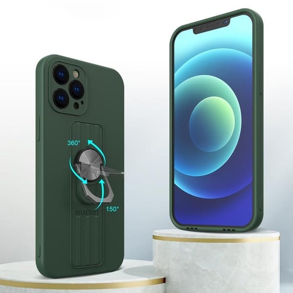 Galaxy S22 Ultra Skal Ringhållare Silicone - Röd