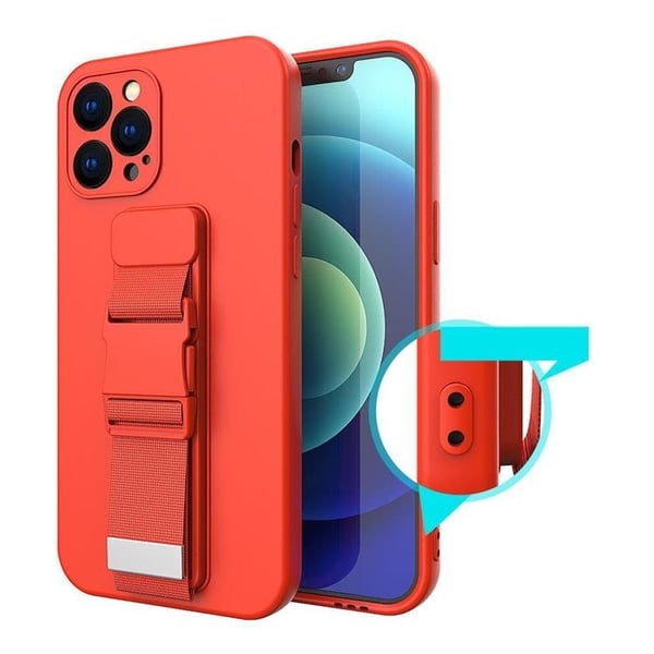 Galaxy A13 5G Skal Rope Silicone Strap - Röd