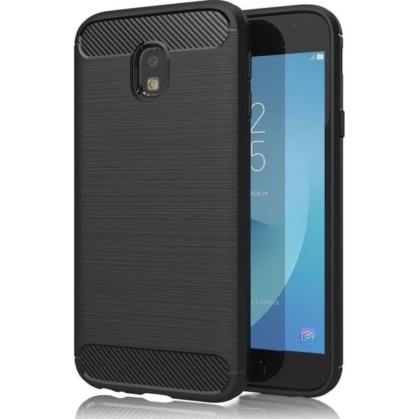 Galaxy J3 (2017) Skal Forcell Carbon Mjukplast - Svart
