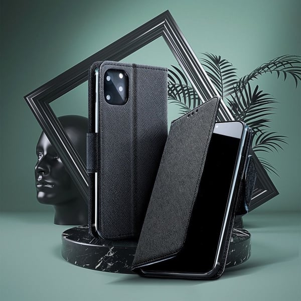 Galaxy A13 5G Plånboksfodral Fancy Eco Läder - Svart