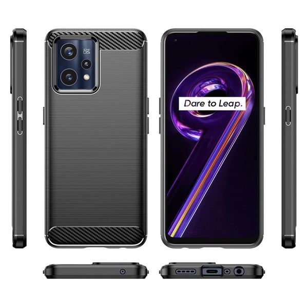 Carbon Realme 9 Pro Plus Skal Flexible - Svart