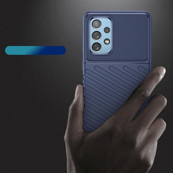 Galaxy A73 Thunder Flexible Skal - Blå