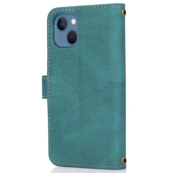 iPhone 14 Plus Plånboksfodral Flip - Grön