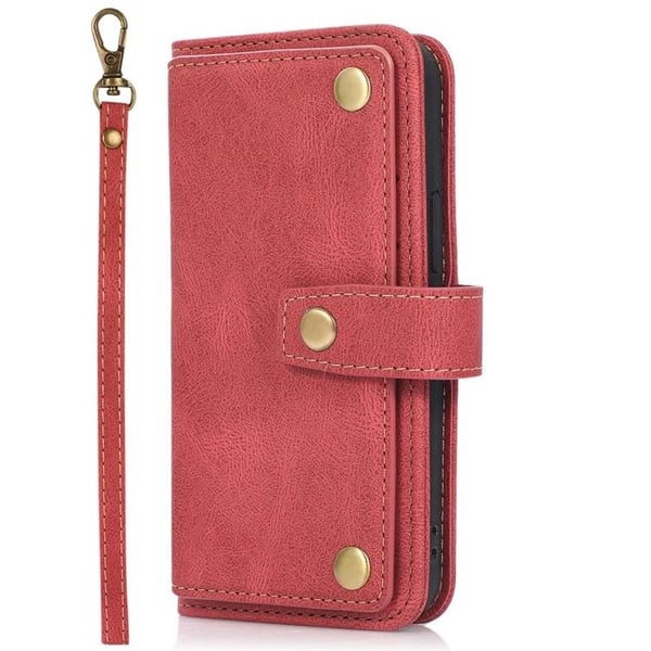 iPhone 14 Plus Plånboksfodral Flip - Röd