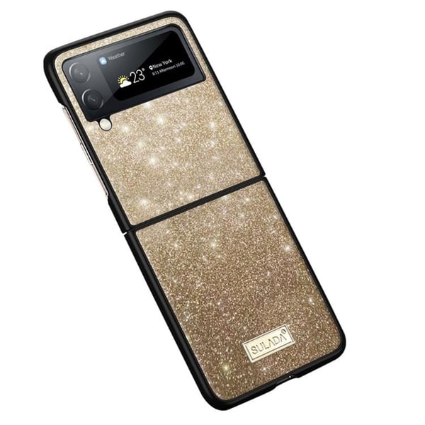 SULADA Galaxy Z Flip 4 Cover Glitter Pailletter - Guld