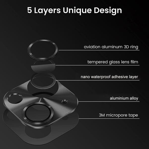 ENKAY iPhone 14/14 Plus Kameralinsskydd i Härdat glas - Rosa