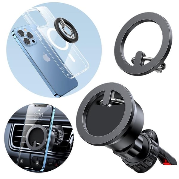 Joyroom kit multifunktionell magnetisk Bilhållare ringtelefonstöd - Svart