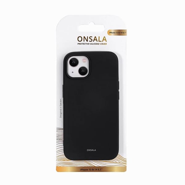 ONSALA iPhone 14 Plus Skal Silikon Chalk - Svart