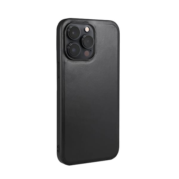BUFFALO äkta läder iPhone 14 Pro Max Skal MagSeries - Svart