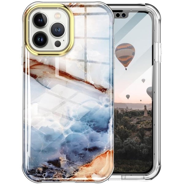iPhone 14 Pro Skal 360 Marble - Brun