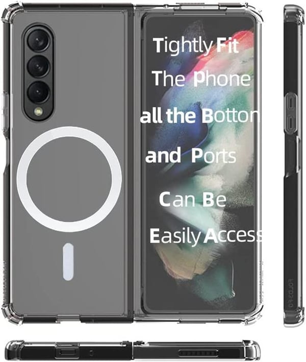 BOOM Galaxy Z Fold 3 Skal Magsafe Shockproof - Clear