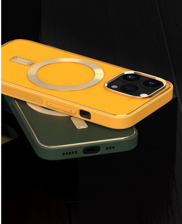 BOOM iPhone 14 Pro Max Magsafe Läderskal Max - Vinröd