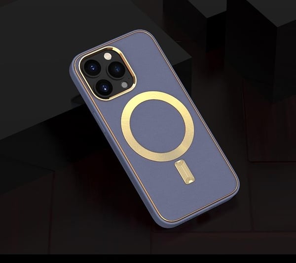 BOOM iPhone 14 Pro Magsafe Læderetui - Lilla