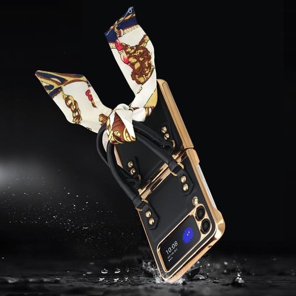 GKK Galaxy Z Flip 4 Cover Håndtaske - Blå