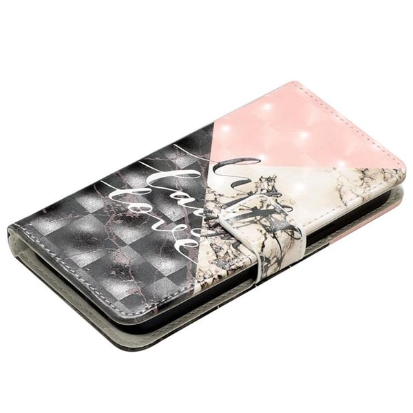 iPhone 14 Pro Plånboksfodral 3D Pattern - Svart Marble