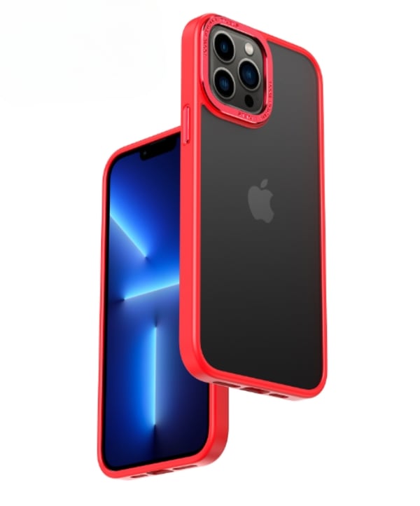 iPhone 14 Pro Skal Kameraram i Aluminiumlegering - Röd