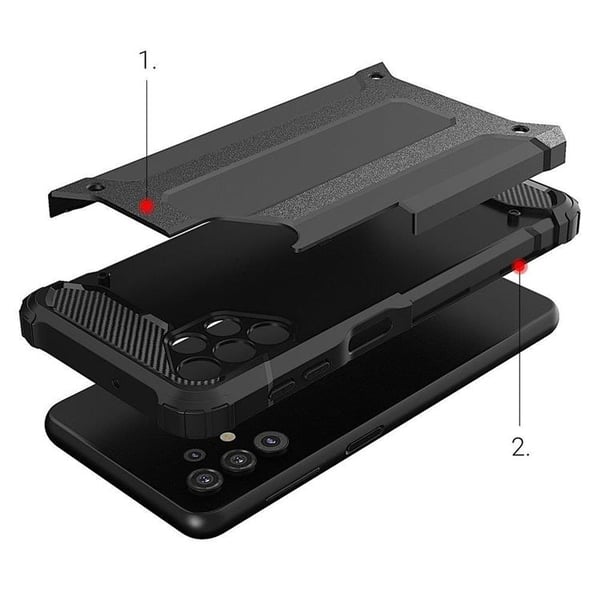 Galaxy A73 Skal Hybrid Armor Tough Rugged - Blå
