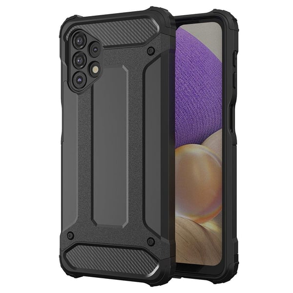 Galaxy A73 Skal Hybrid Armor Tough Rugged - Svart