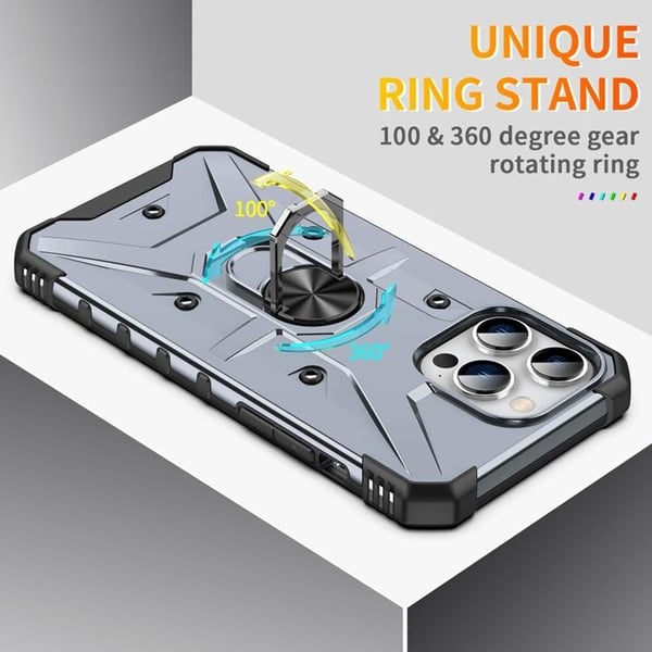 iPhone 14 Pro Max Skal Ringhållare Armor - Army Grön