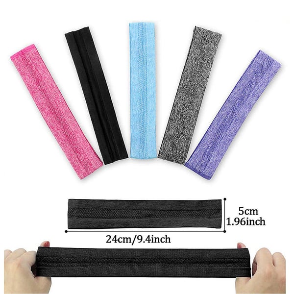 Elastic Fabric Pannband Running Fitness - Rosa