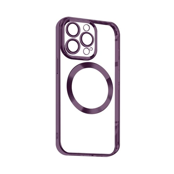 iPhone 14 Pro Max Etui Magsafe Elektroplettering Magnetisk - Lilla