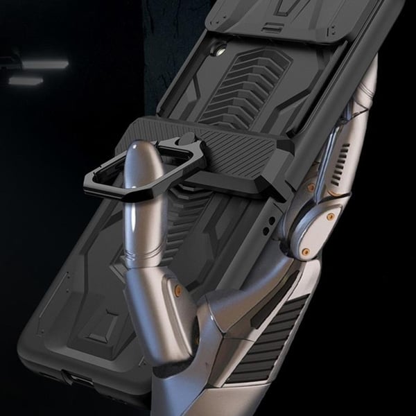 GKK Galaxy Z Flip 4 Skal Ringhållare Kickstand - Vit