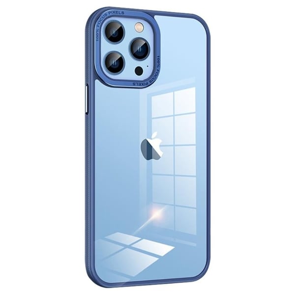 iPhone 14 Pro Skal Kameraram i Metall - Mörkblå