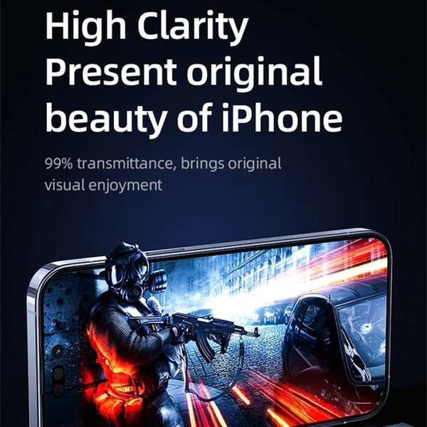USAMS iPhone 14 Plus Härdat Glas Skärmskydd US-BH805 Full Glue HD - Clear