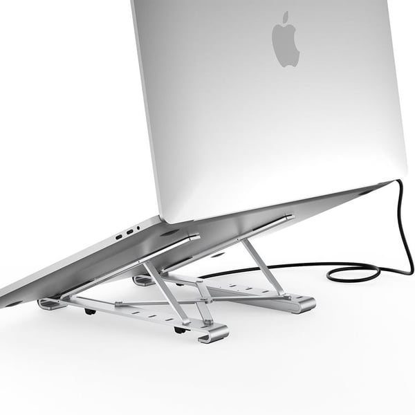 Choetech 7in1 monitoiminen HUB USB-C kannettavan tietokoneen telineeseen - Musta