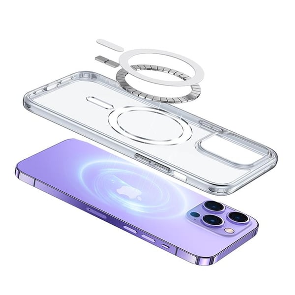 USAMS iPhone 14 Pro Max Kuori Magsafe BH802 - Läpinäkyvä