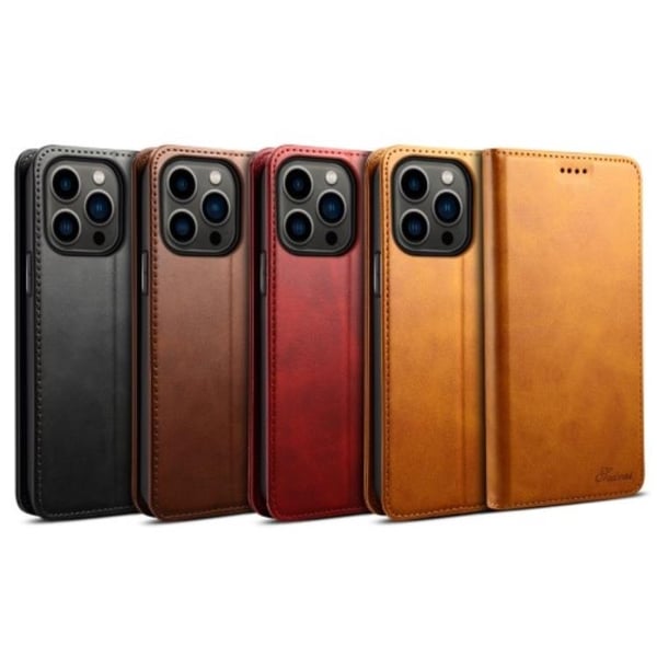 SUTENI iPhone 14 Pro Max Pungcover Tekstureret Overflade - Sort
