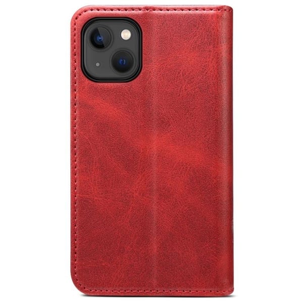 SUTENI iPhone 14 Plus Plånboksfodral Magnetic Kickstand - Röd