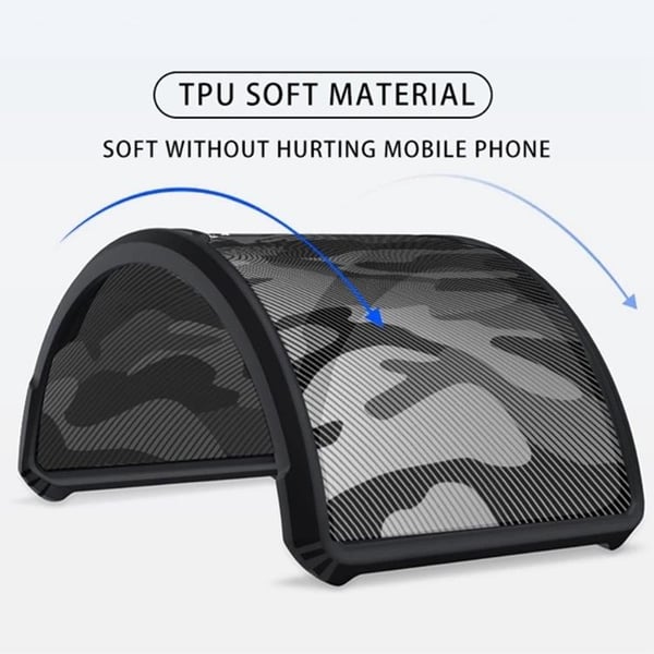 Rzants iPhone 14 Pro -kuori Camouflage - Musta