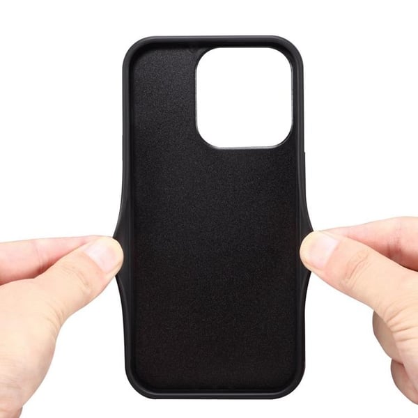 iPhone 14 Pro Skal Korthållare Crocodile - Brun
