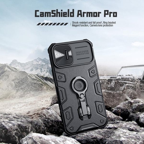 Nillkin iPhone 14 Plus Skal Ringhållare Armor Pro - Grön
