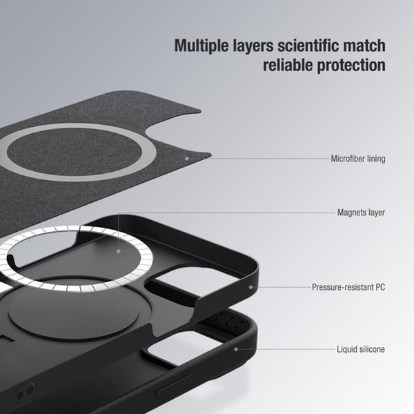 Nillkin iPhone 14 Pro Max Skal Magsafe Magnetic - Blå