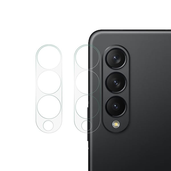 [2-PACK] Galaxy Z Fold 4 Kameralinsskydd i Härdat glas 3D - Clear