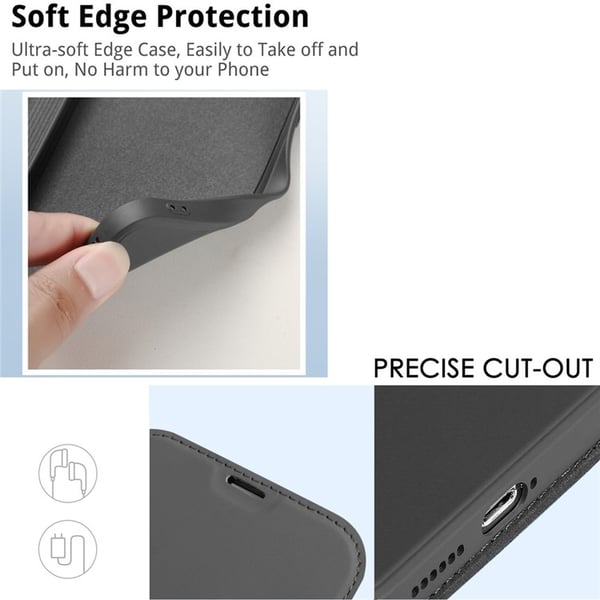 iPhone 14 Pro Max Plånboksfodral Liquid Silicone - Mörklila
