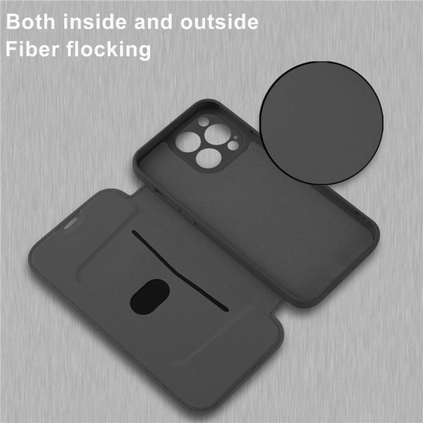 iPhone 14 Pro Plånboksfodral Liquid Silicone - Svart