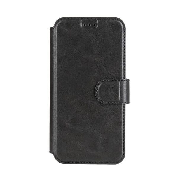 BOOM iPhone 14 Plus Plånboksfodral Calfskin - Svart
