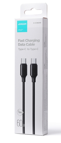Joyroom USB-C till USB-C kabel 60W 1m - Svart