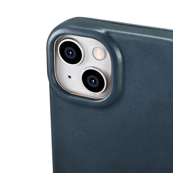 iCarer iPhone 14 Plus Plånboksfodral Magsafe Läder - Blå