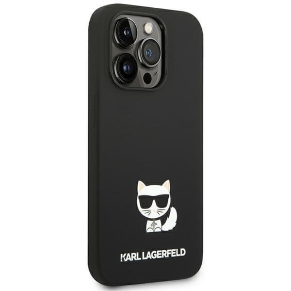 Karl Lagerfeld iPhone 14 Pro Max Skal Silicone Choupette Body - Svart